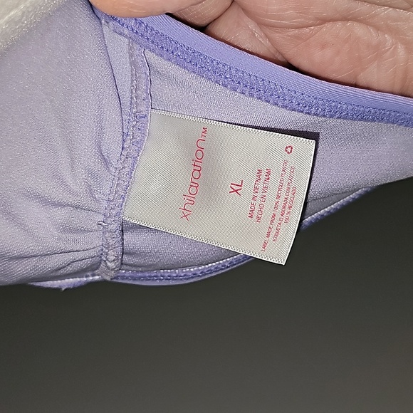 XHILARATION Lavendar Bikini top only Size X-Large VGUC Back closure Adj. Straps - Picture 8 of 10